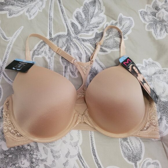Maidenform Moderate Lift Lace T-Back Front Closure Underwire Bra 38C NWT - Picture 2 of 4